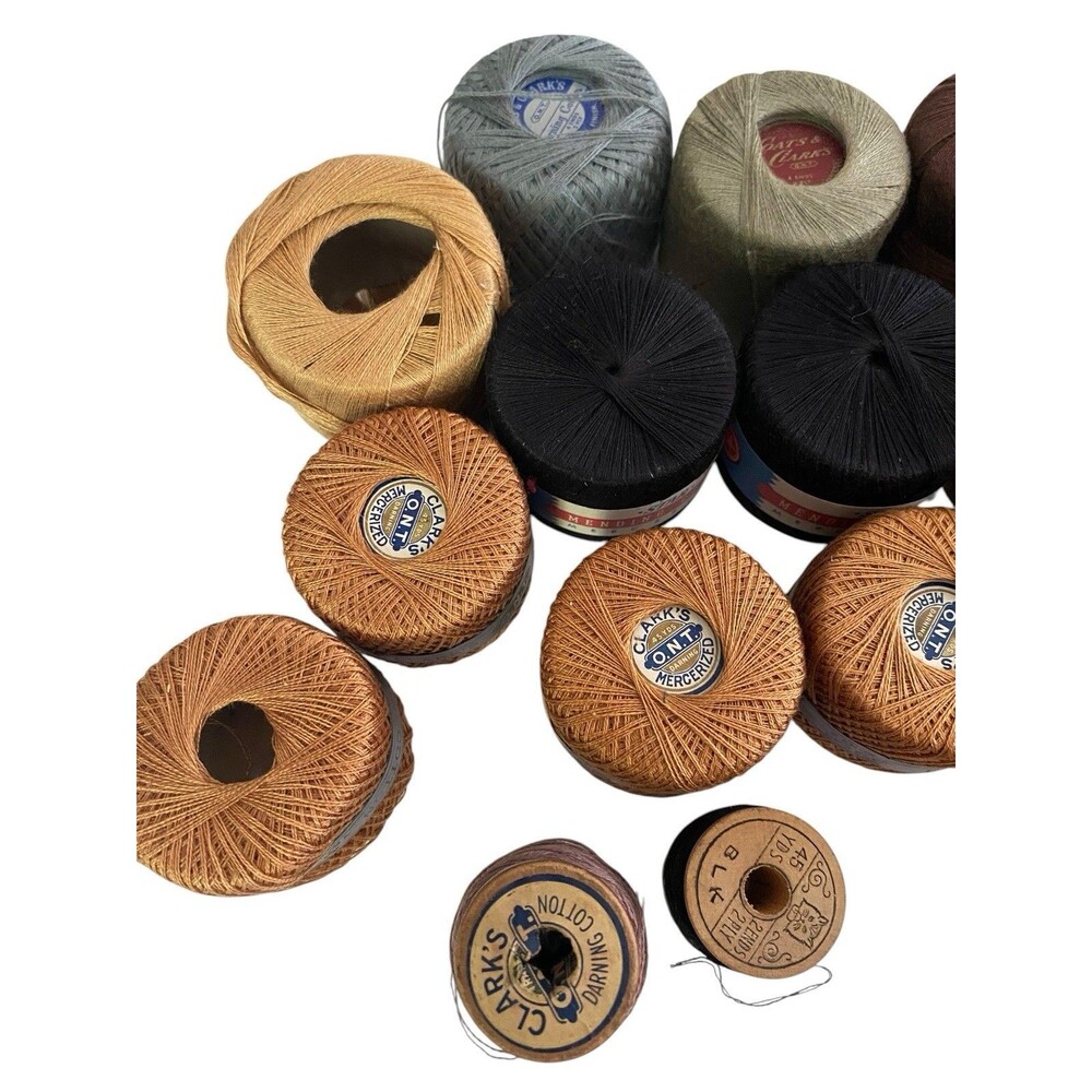 Darning Threads Mending 30 Mixed Colors J & P Coats, Clark's Star Chadwick's - Picture 3 of 4
